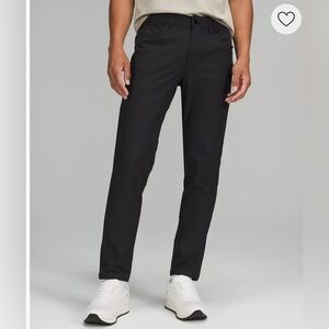 Men’s slim fit ABC lululemon pants, 34 x 32, black, green and navy.